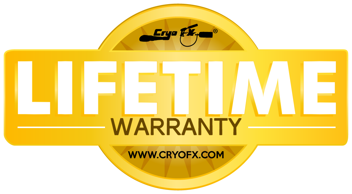 CryoFX® offers Lifetime Warranty on all CO2 FX Products and Equipment