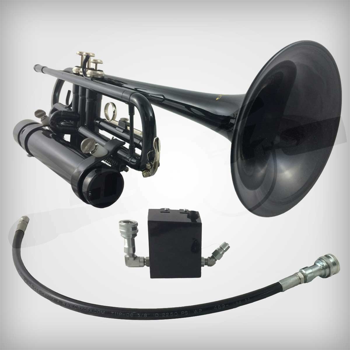 Custom CO2 Special Effects Built Equipment - Custom Smoke FX Trumpet by CryoFX®