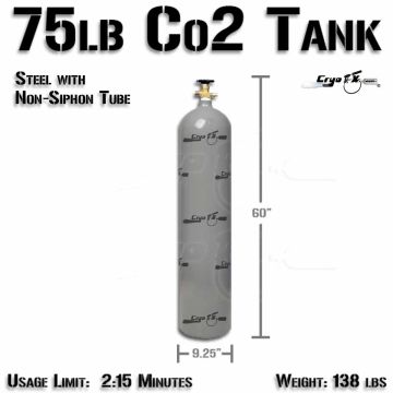 75lb Steel Co2 Tank (Non Siphon)