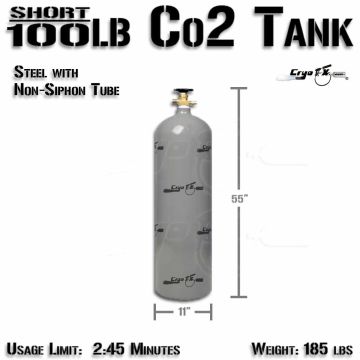 Short 100lb Co2 Tank (Non Siphon)