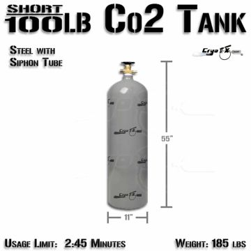 Short 100lb Co2 Tank (Siphon Tube)