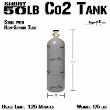 Short 50lb Co2 Tank (Non Siphon)