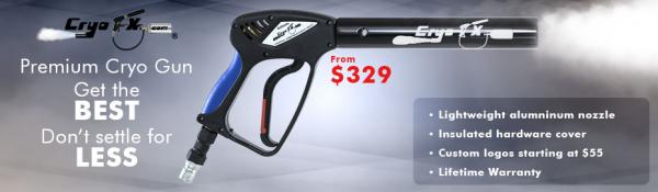 Lifetime Warranty Premium Co2 Cannon with custom logo