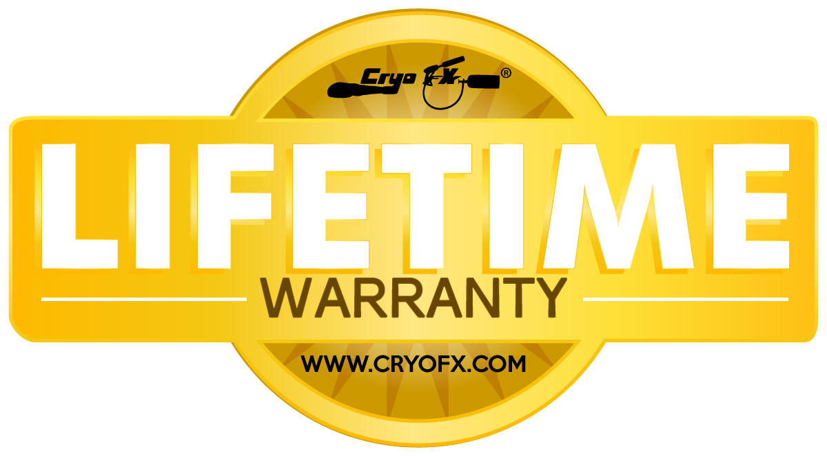 CryoFX® offers Lifetime Warranty on all CO2 FX Products and Equipment