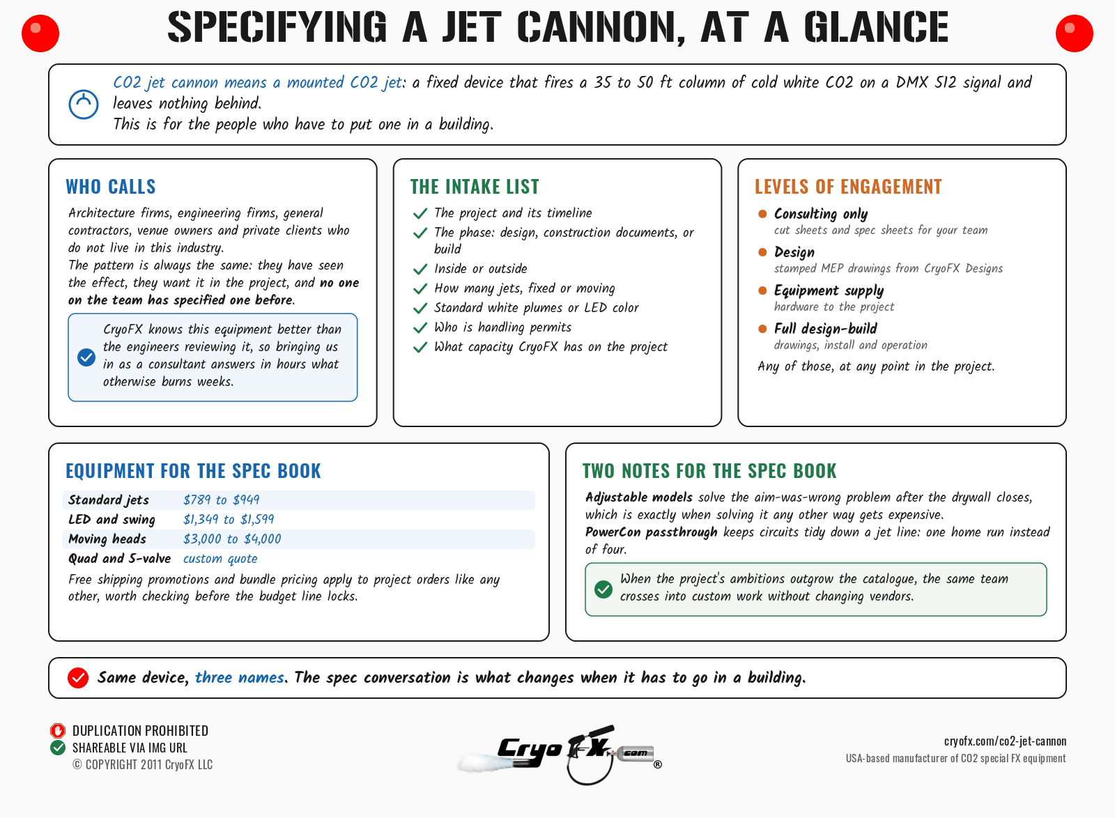 CryoFX CO2 Jet Cannon Specifying One