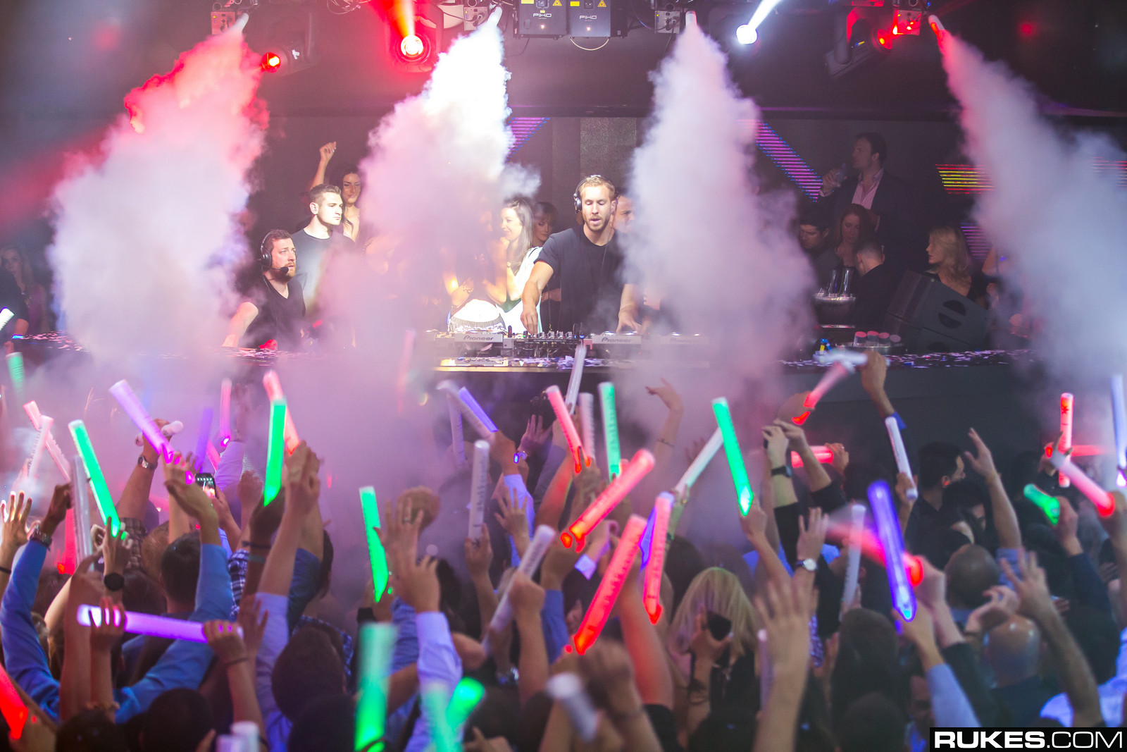 ALESSO in a Las Vegas Nightclub performing with Co2 Cryogenics Special Effects theatrical smoke jets from CryoFX
