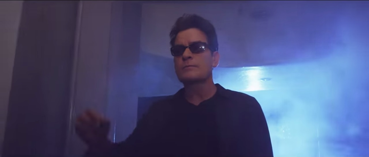 charlie-sheen appears in the Video by Dimitri Vegas & Like Mikes THE HUM